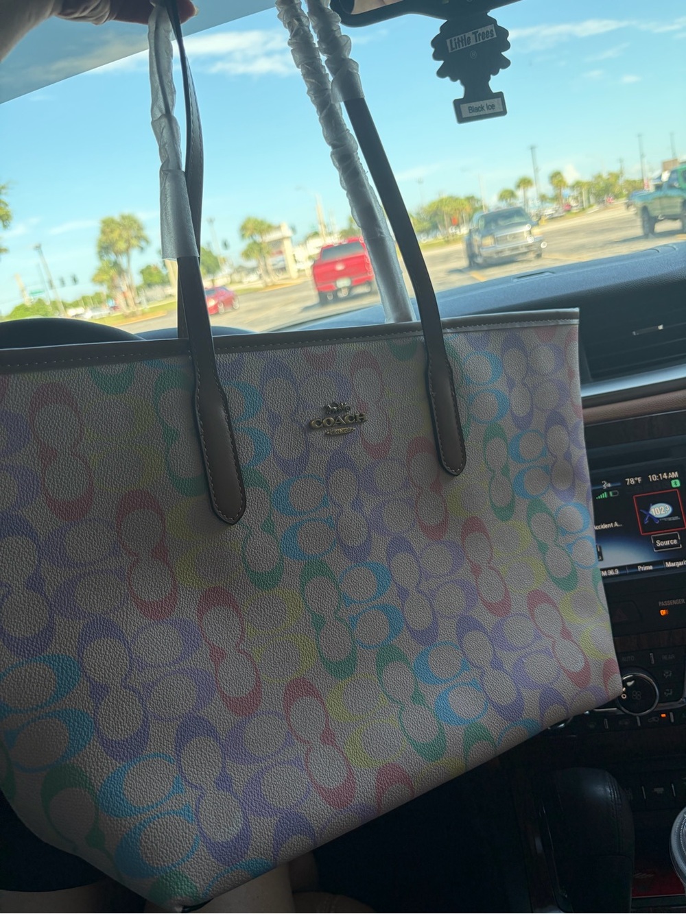 Coach Pastel Signature Tote Bag - Multicolor Pastels